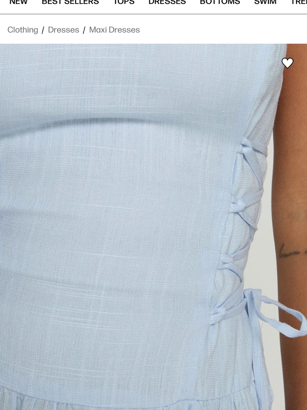 Princess Polly So Far So Good Strapless Light Blue Maxi Dress - Picture 3 of 7